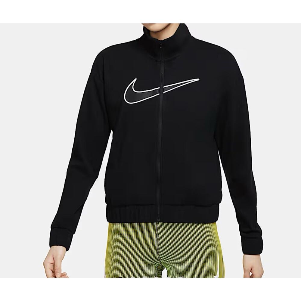 Nike Dri-FIT Swoosh Run Women's Running Jacket,‎ DQ6383, Black, Large